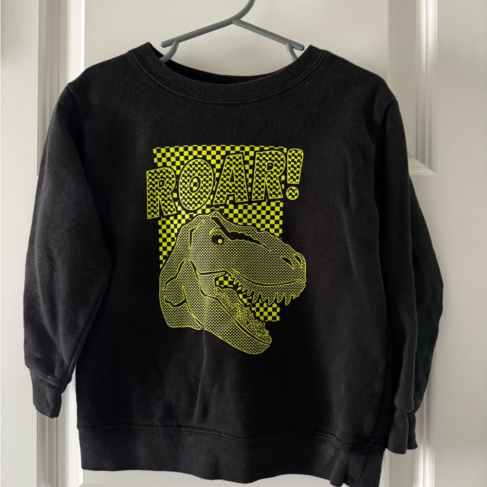 Black Dinosaur Sweatshirt for Kids